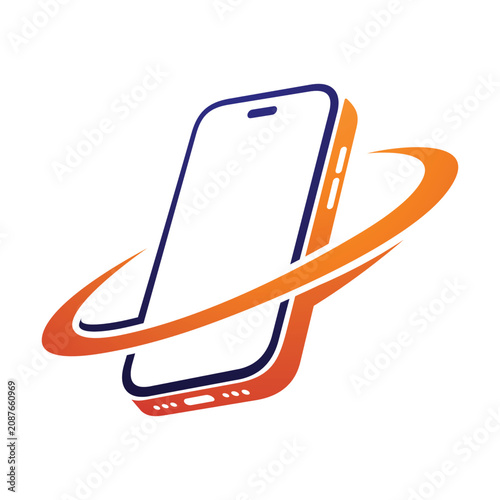 Modern Abstract Orbit Shape Vector Logo Design
