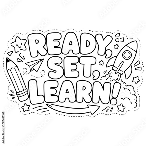 Back to School Quote Coloring Pages for Kids | Cute Bubble Letter School Sayings Black and White Line Art Coloring Pages Printable Classroom Word Art School Activity Sheets and Bulletin Board Decorati