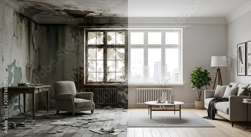 Renovation Concept: Before & After Modern Home Interior Transformation