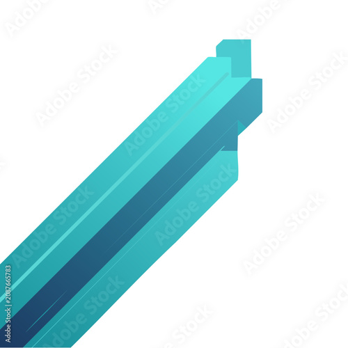 Isometric 3D Bar Chart Vector