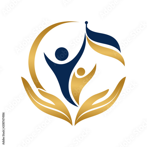 Modern Patriot Ribbon Logo Design