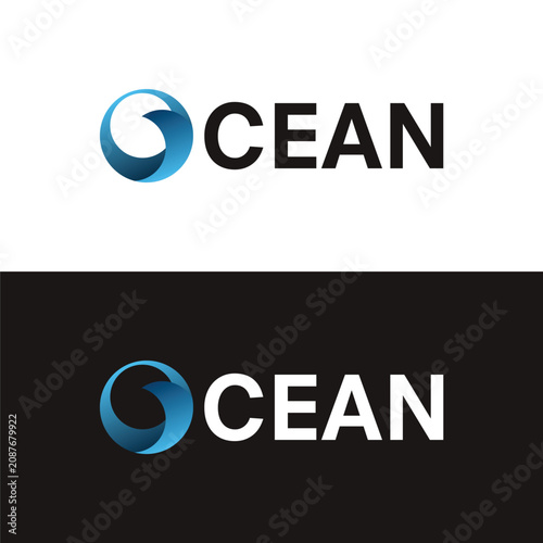 Obraz na plátně Ocean Logo Design template Illustration Vector