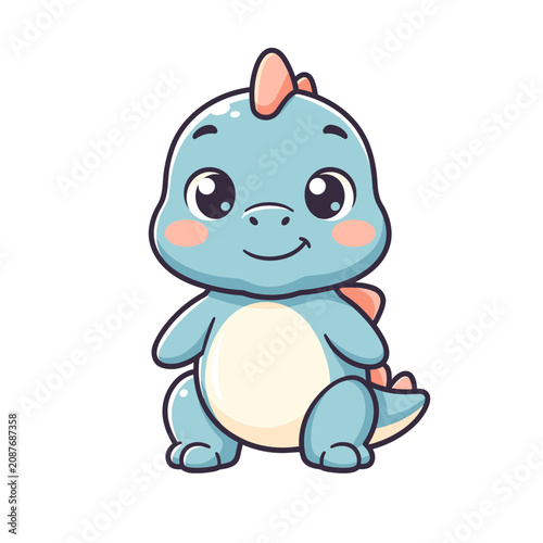 Cute Dinosaur Cartoon Mascot