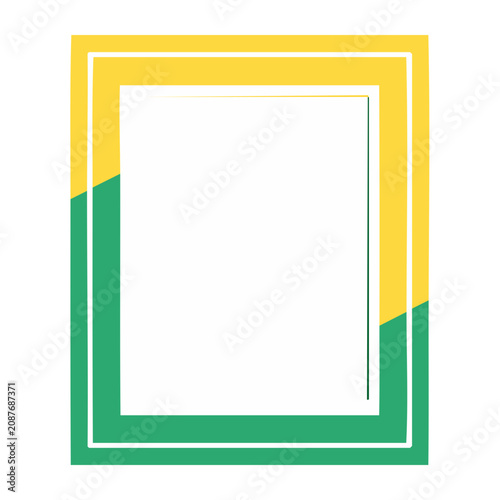 Empty Frame with Double Border and Corner Accents