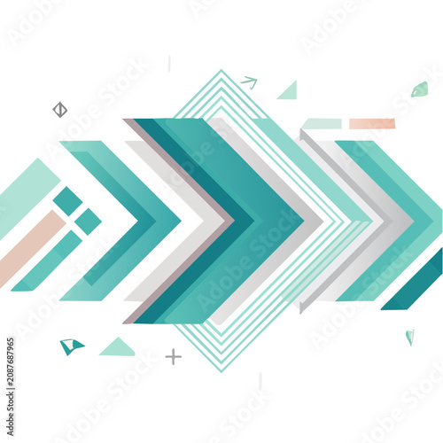 Abstract Geometric Arrow Vector Design