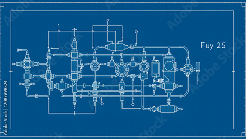 Technical Blueprint of Advanced Flow Control System: Piping and Mechanical Schematic