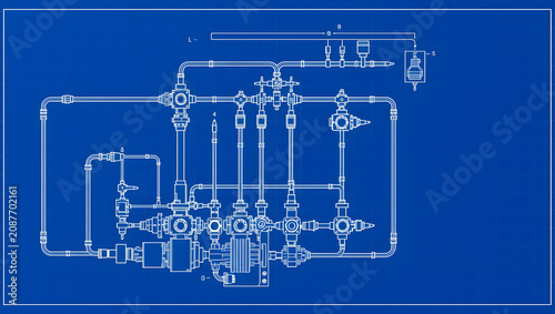 Technical Blueprint of Complex Circuit Board: Electronic Components and Wiring