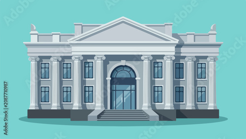 Fotografie Classical bank building with columns and pediment