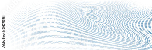 Cuadro en lienzo Blue dotted wave line pattern