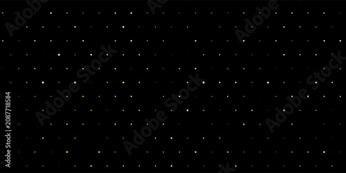 Fotografie Deep, velvety black cosmic background scattered with glittering gold stars, blac
