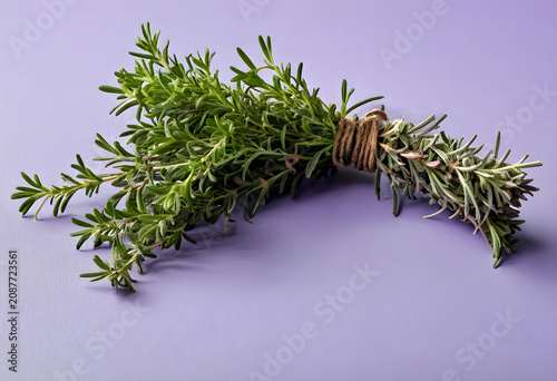 Two thyme sprigs tied with ...