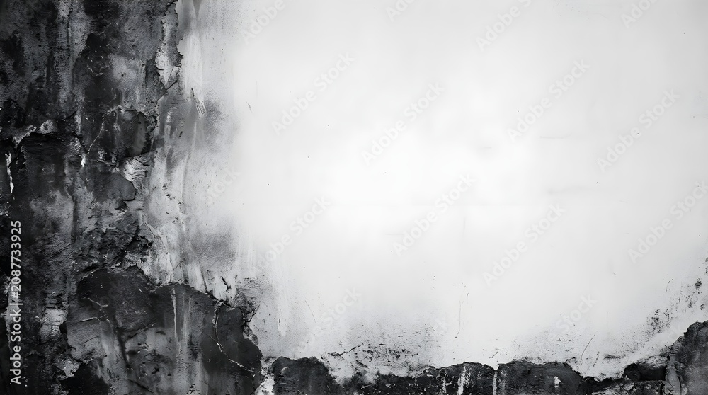Obraz premium Abstract Black and White Grunge Concrete Texture Background with Copy Space