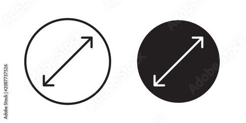 Tableau sur toile Diameter icon