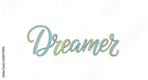 Foto Dreamer Handwritten Pastel Typography
