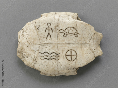 Symbols carved on ancient turtle shells