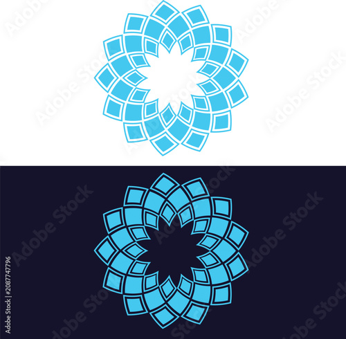 Abstract Geometric Floral Mandala Logo Design