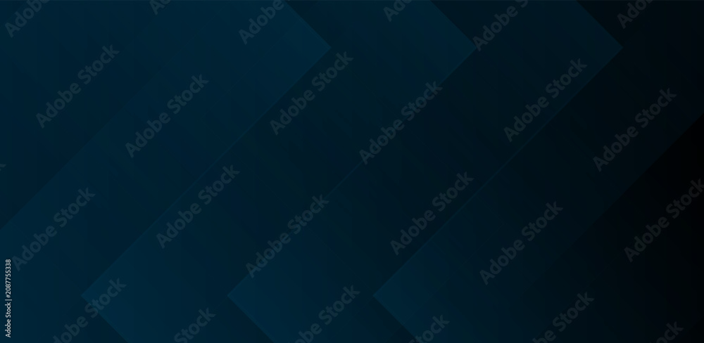 Obraz premium Dark blue abstract geometric background with overlapping chevron shapes for banner design