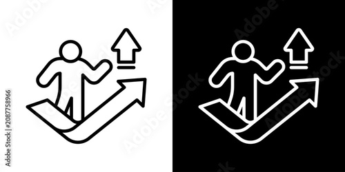 Cope Icon Of Line Black And White Style Vector Illustrationn