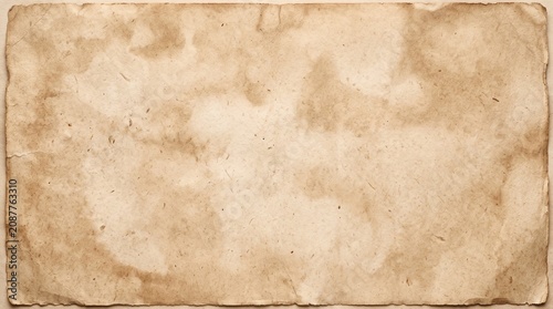 Antique Tea Stained Paper Background with Blank Vintage Page Texture