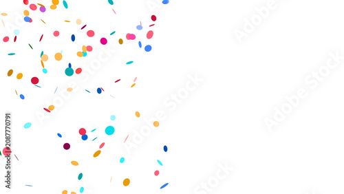 Tableau sur toile Bold Corner Burst Confetti Transparent PNG 3D Render