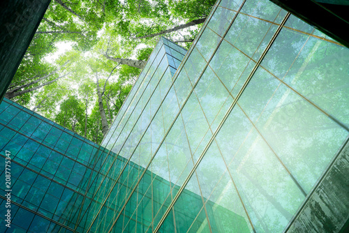 Fotografie Eco-friendly building in modern city