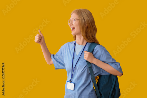 Female happy medical assist...