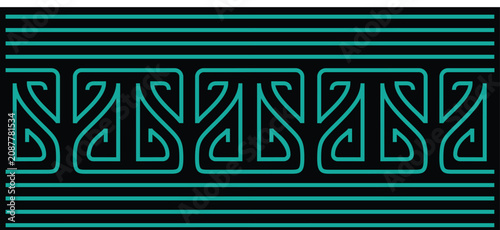 Abstract Geometric Vector Background with Neon Lines Glowing Music Sign Symbol on Black Modern Business Design Pattern Illustration Icon Concept