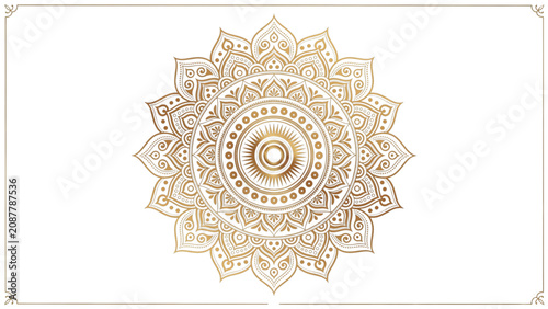 Fotografie Abstract organic cluster illustration with brown and orange lines and dots Vecto