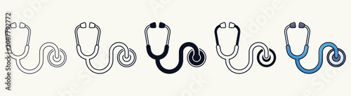 Foto Stethoscope Icons Set