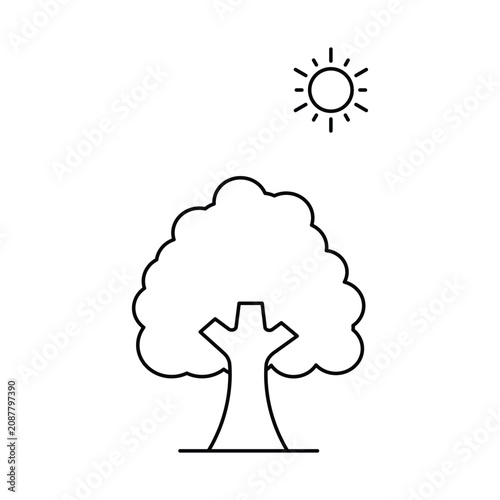  trees illustration icon