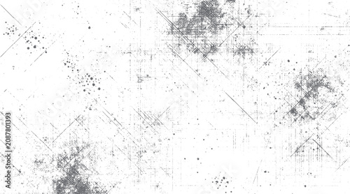 Distressed grunge texture with scattered dots and diagonal lines on white background