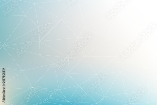 Minimalist light blue and white abstract technology background with geometric plexus lines and dots for modern corporate web design
