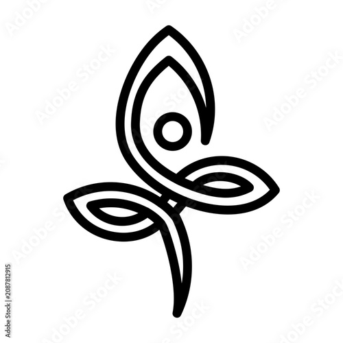 Fotografie Serenity Icon - Black Outline