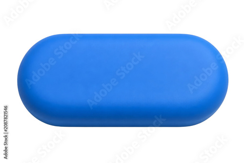 Blue Capsule Pill Medical Pharmaceutical Concept Isolated on Black