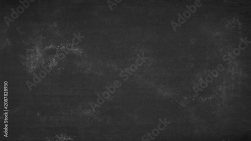 Foto Rustic black board texture with heavy dust residue and worn surface for authentic school backdrop or creative graphic design