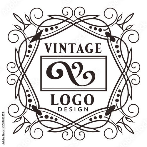 Konstfotografi The vintage logo design exudes a sense of nostalgia and timeless charm, capturing the essence of a bygone era