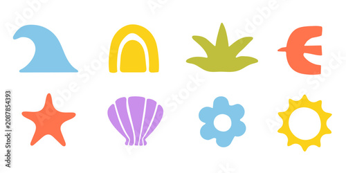 summer shapes. summer organic shapes.