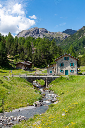 Alpine chalet in the italian alps of Valtellina