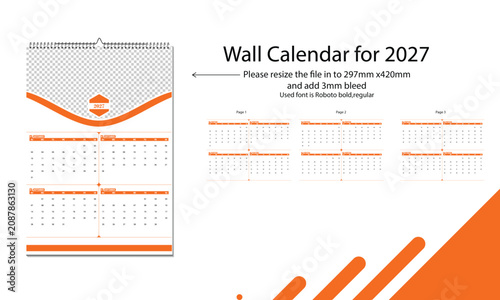 Wall Calendar for 2027