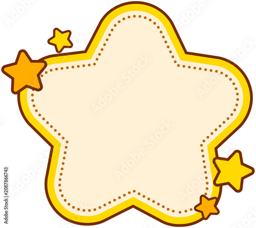 Yellow Star Shape Decorative Label Frame