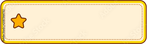 Yellow Rectangle Star Label Frame