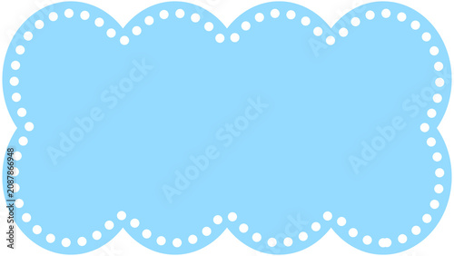 Foto Light Blue Scalloped Dotted Text Box