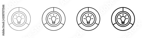 Obraz na płótnie Unique Selling Proposition Lightbulb USP Concept Line Art Outline Icon Vector Il