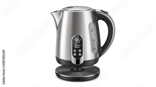 Modern Luxury Stainless Steel Electric Kettle with Digital Temperature Display and Rapid Boil Heating Base for Kitchen