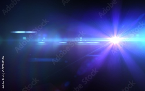 Bright blue light bursts from a dark space. Radiant rays streak across the scene. Deep purple hues frame the glow. Abstract, dynamic, and visually arresting. Ideal for futuristic or digital media