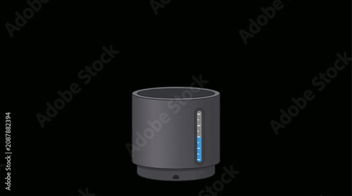 Modern Minimalist Air Purifier Appliance for Indoor Air Filtration and Healthy Home Environment