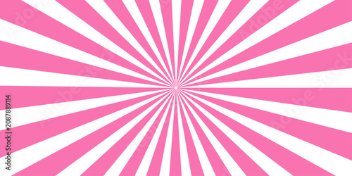 Foto A vibrant radial burst pattern in bright pink and white creates a dynamic and energetic visual effect, emanating from a central point