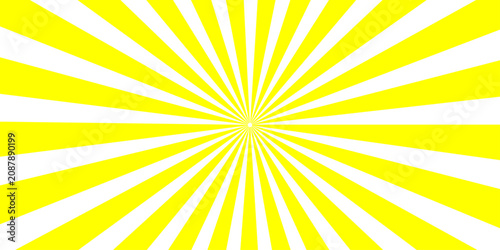 фотографія Radiant yellow and white sunburst pattern, emanating from a central point, creating a dynamic and energetic visual effect