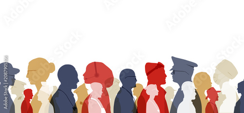 People of different professions together. Transparent background.