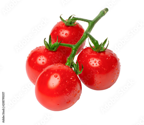 cherry tomatoes isolated on transparent png background